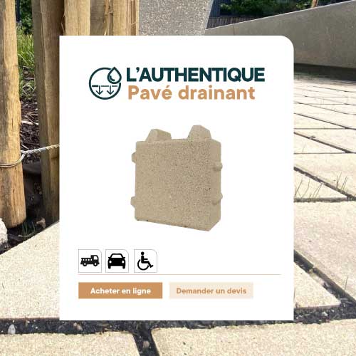 pavé drainant bas carbone materrup